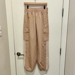 Adidas Beige Cargo Joggers